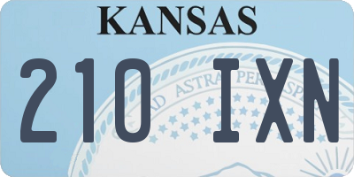 KS license plate 210IXN