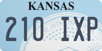 KS license plate 210IXP