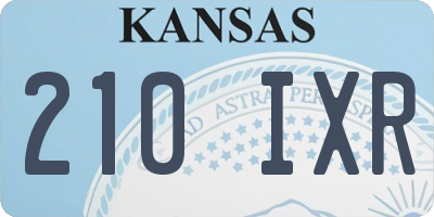 KS license plate 210IXR