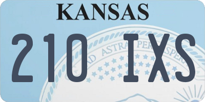 KS license plate 210IXS