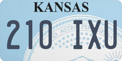KS license plate 210IXU