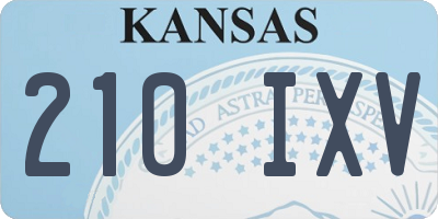 KS license plate 210IXV