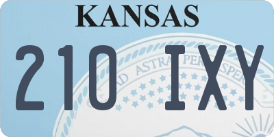 KS license plate 210IXY