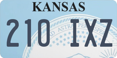 KS license plate 210IXZ