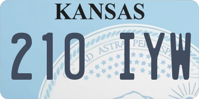 KS license plate 210IYW