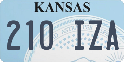 KS license plate 210IZA