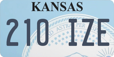 KS license plate 210IZE