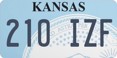 KS license plate 210IZF