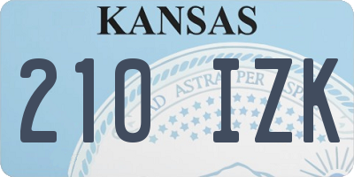 KS license plate 210IZK