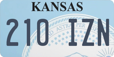 KS license plate 210IZN