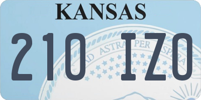 KS license plate 210IZO