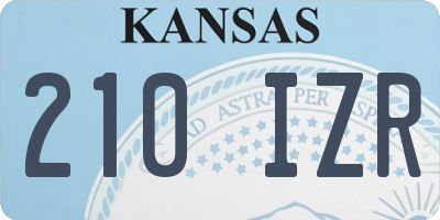 KS license plate 210IZR
