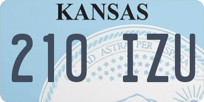 KS license plate 210IZU