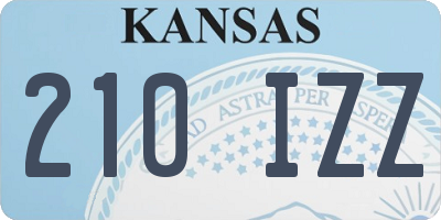KS license plate 210IZZ