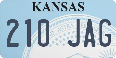 KS license plate 210JAG