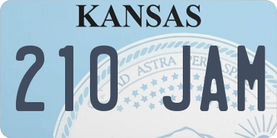 KS license plate 210JAM