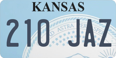 KS license plate 210JAZ