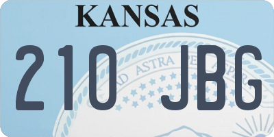 KS license plate 210JBG