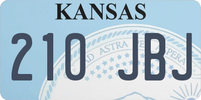 KS license plate 210JBJ