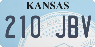 KS license plate 210JBV
