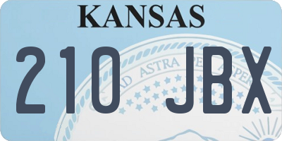 KS license plate 210JBX