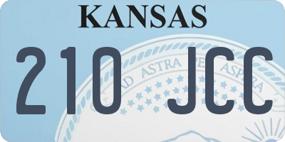 KS license plate 210JCC