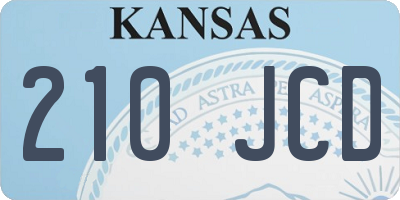 KS license plate 210JCD