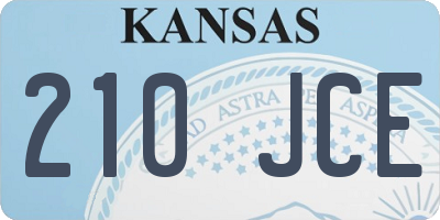 KS license plate 210JCE