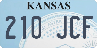 KS license plate 210JCF