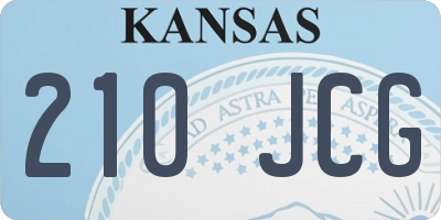 KS license plate 210JCG