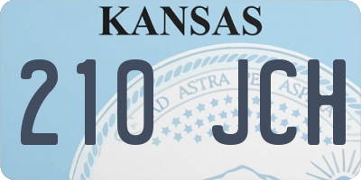 KS license plate 210JCH