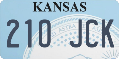 KS license plate 210JCK