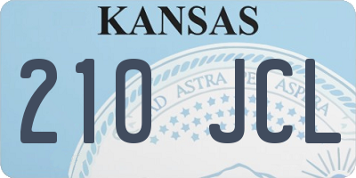 KS license plate 210JCL