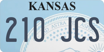 KS license plate 210JCS