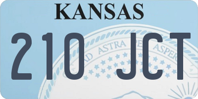 KS license plate 210JCT
