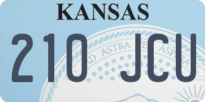KS license plate 210JCU