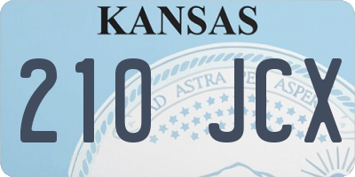 KS license plate 210JCX