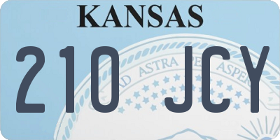 KS license plate 210JCY