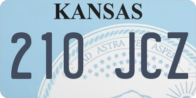 KS license plate 210JCZ
