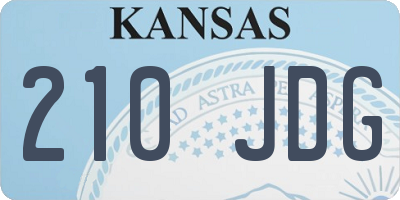 KS license plate 210JDG