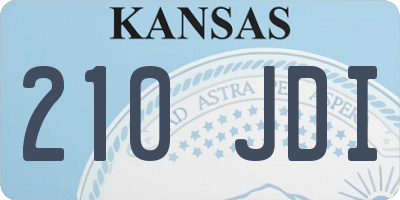 KS license plate 210JDI