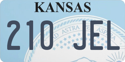 KS license plate 210JEL