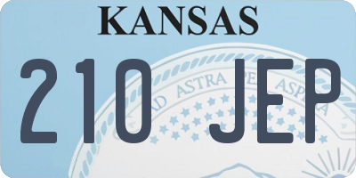 KS license plate 210JEP