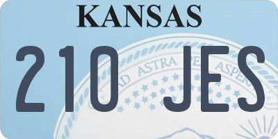 KS license plate 210JES
