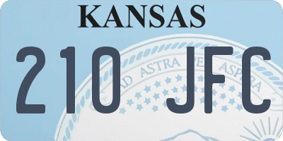 KS license plate 210JFC