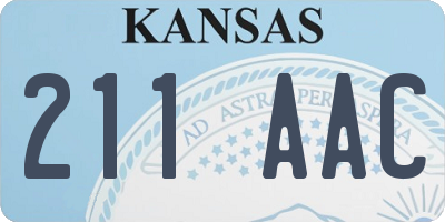 KS license plate 211AAC