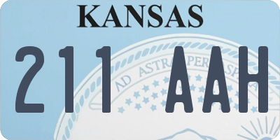 KS license plate 211AAH