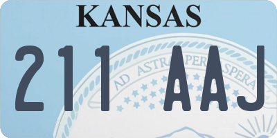 KS license plate 211AAJ