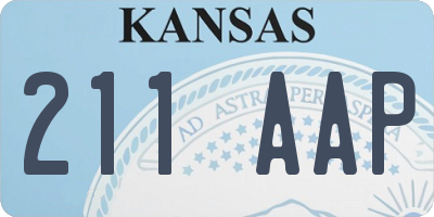 KS license plate 211AAP