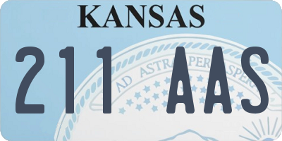 KS license plate 211AAS